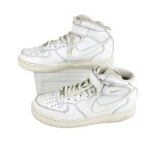 Nike Air Force 1 AF-1 '82 Tennis Shoes Men's 10 White on White Sneakers Trainers